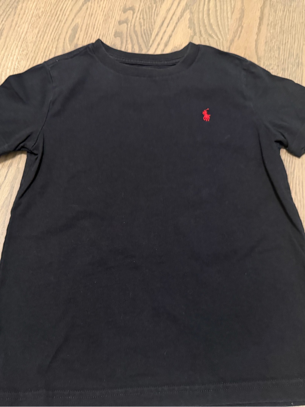 Polo by Ralph Lauren Kids Black Short-Sleeve Crew Tee with Red Pony